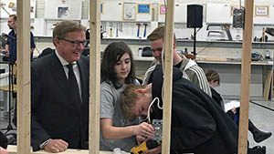 Minister Eggen visits Westmount Junior High School in Edmonton
